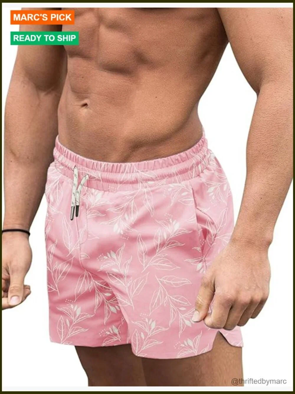 Men's Quick Dry Board Shorts with Pockets 5 Inch Inseam